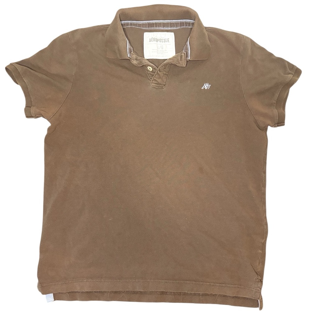 Aeropostale Men's Tan Polo Shirt